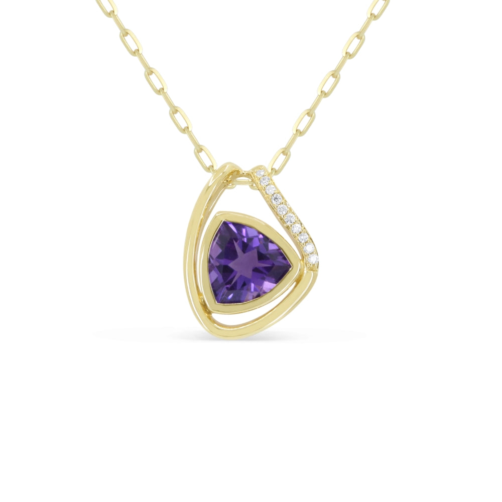 Madison L 14K Yellow Gold Amethyst Pendant - style N2162AMY
