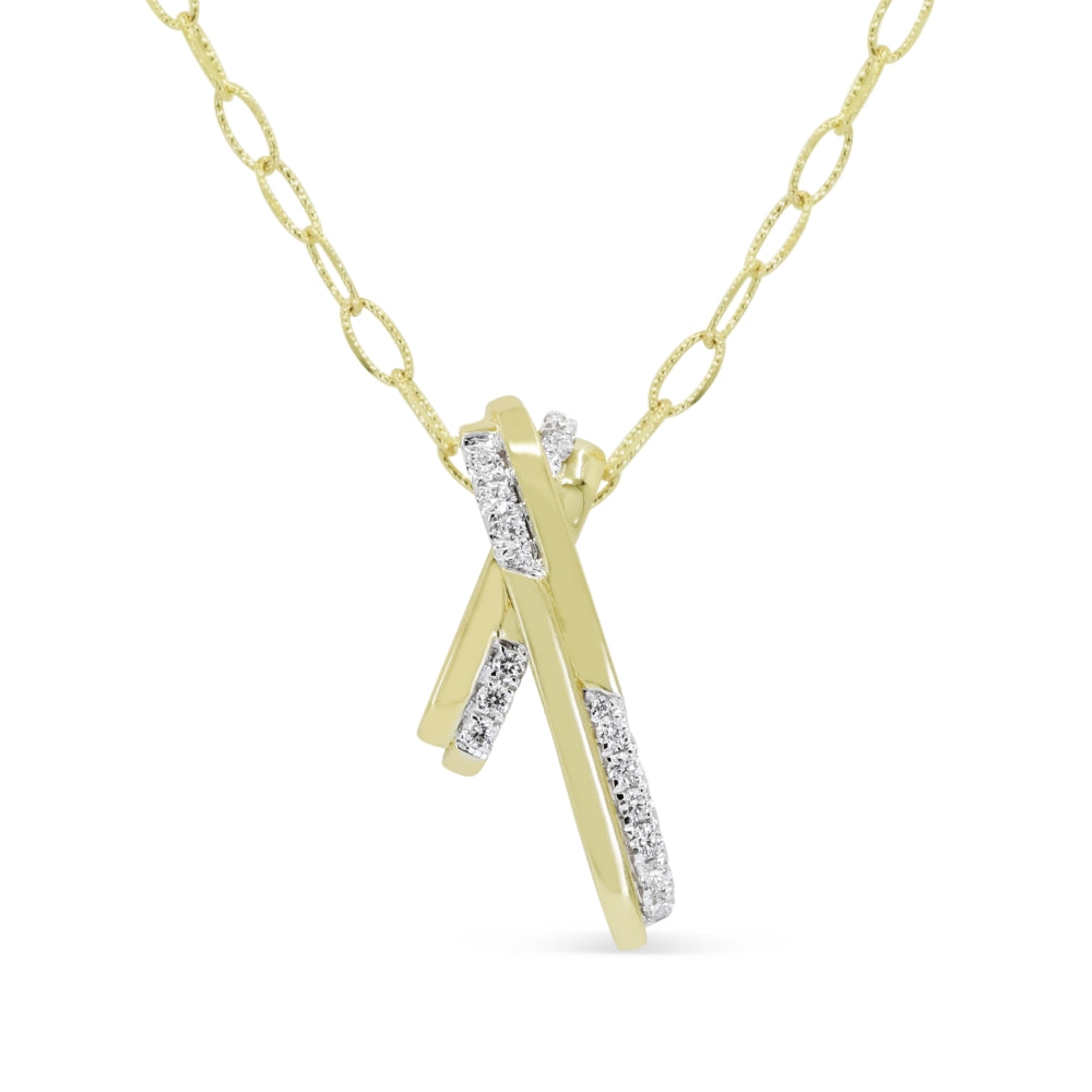 Madison L 14K Yellow Gold Diamond Pendant - style N2177Y