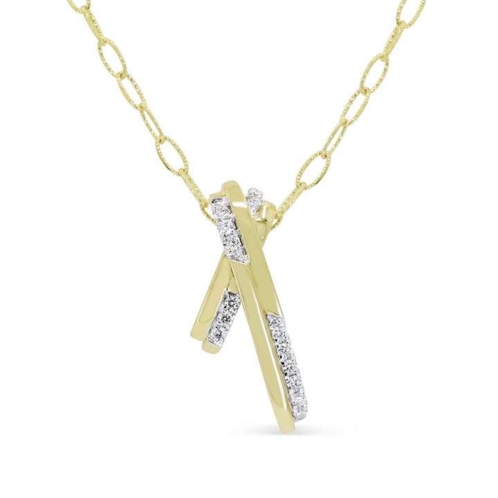 Madison L 14K Yellow Gold Diamond Pendant - style N2177Y