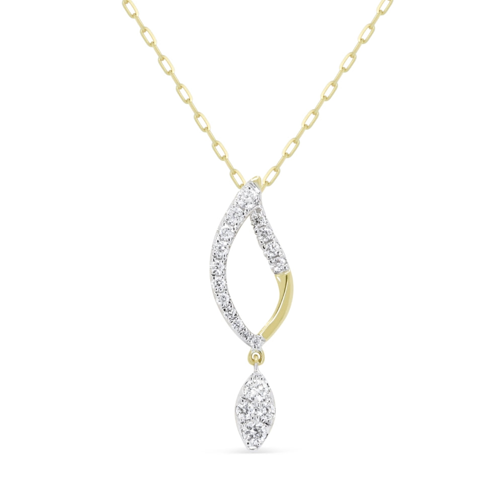 Madison L 14K Yellow Gold Diamond Pendant - style N2178Y