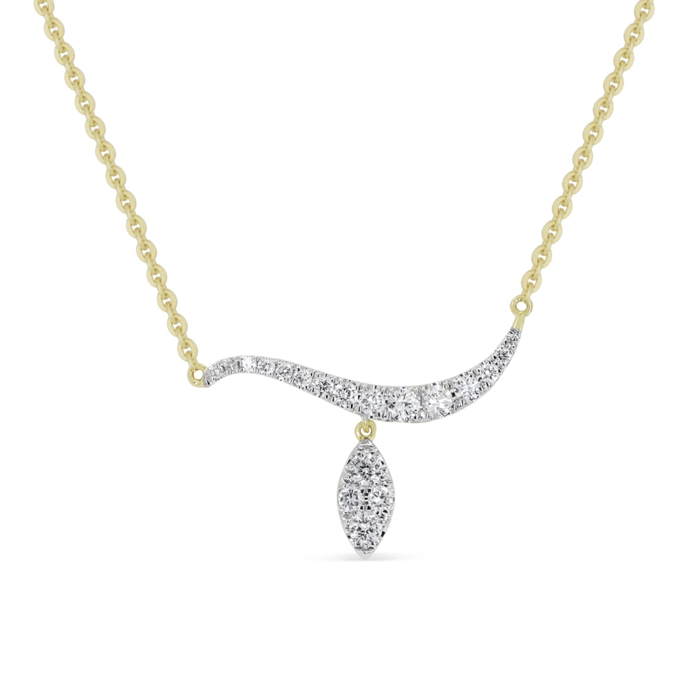 Madison L 14K Yellow Gold Diamond Necklace - style N2179Y