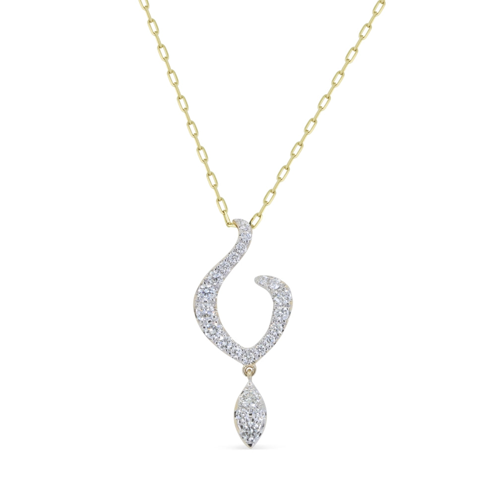 Madison L 14K Yellow Gold Diamond Pendant - style N2180Y