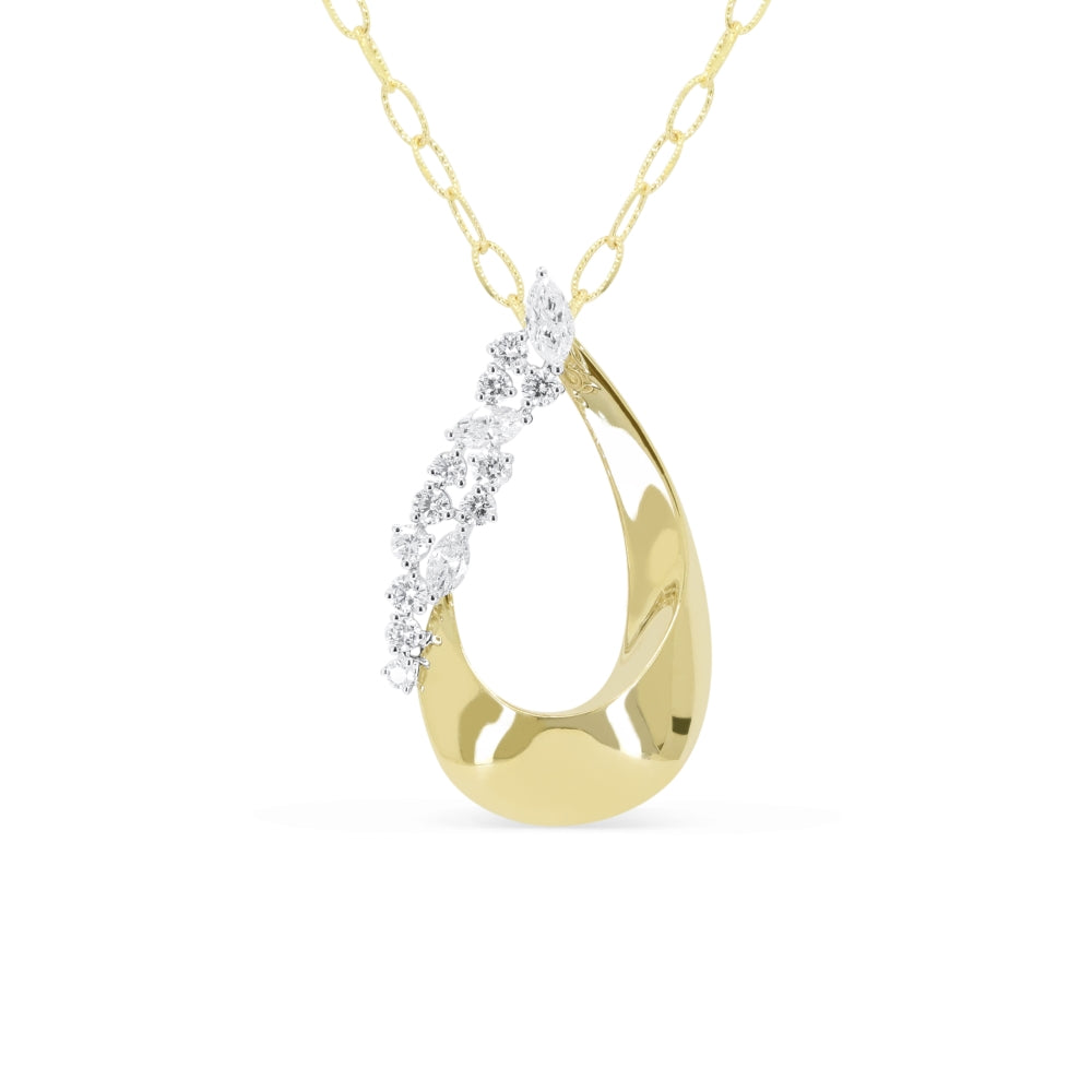 Madison L 14K Two Tone Gold Diamond Pendant - style N2181WY