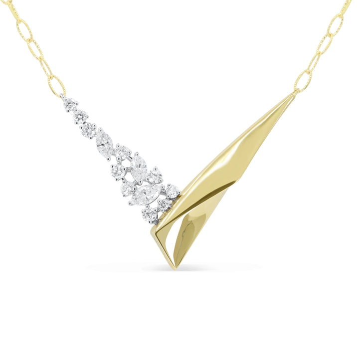 Madison L 14K Two Tone Gold Diamond Pendant - style N2183WY