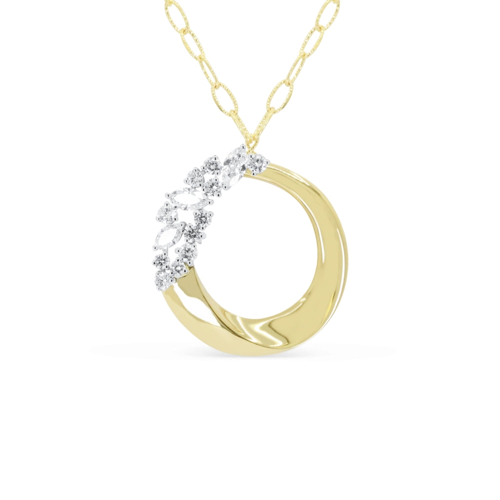 Madison L 14K Two Tone Gold Diamond Pendant - style N2184WY