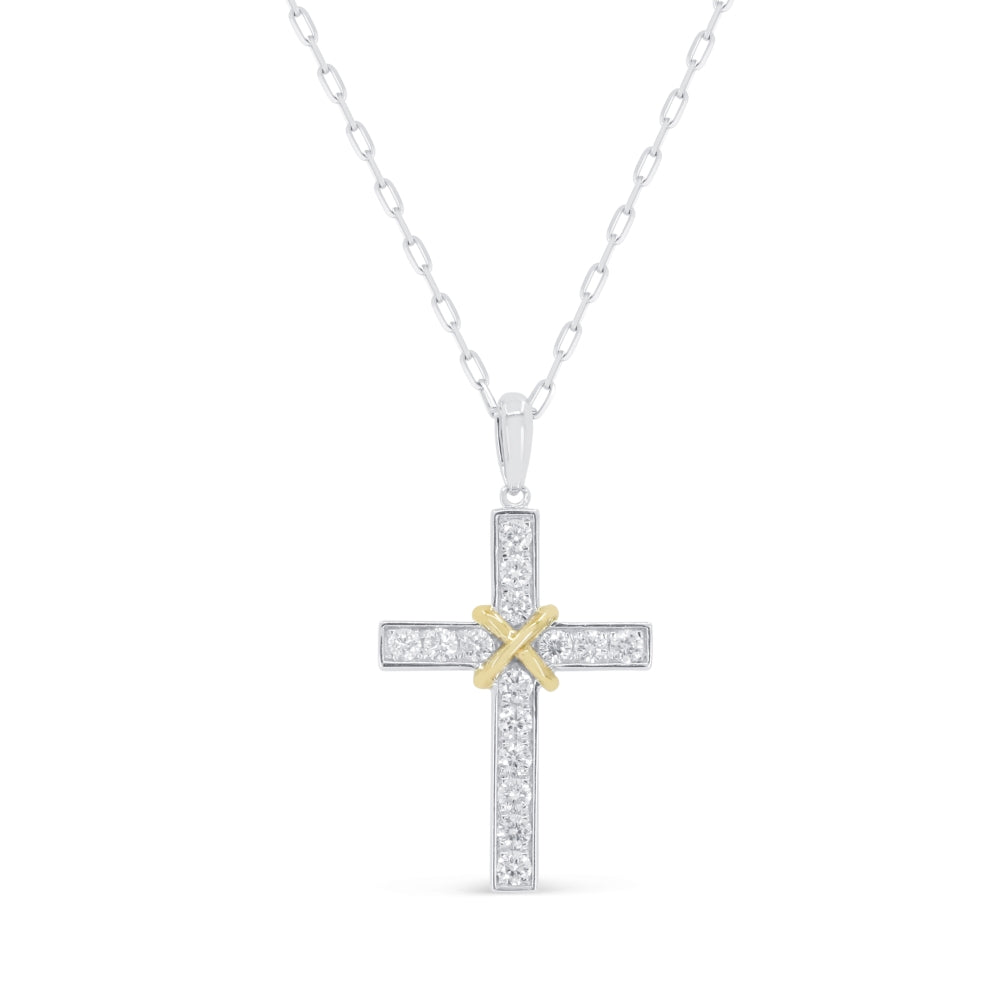 Madison L 14K Two Tone Gold Diamond Pendant - style N2209WY