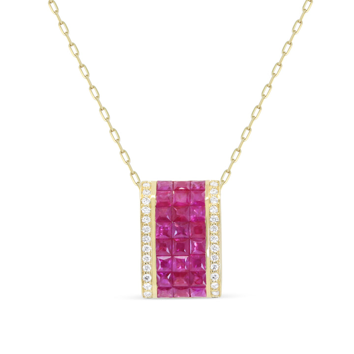 Madison L 14K Yellow Gold Ruby Pendant - style N2226RUY