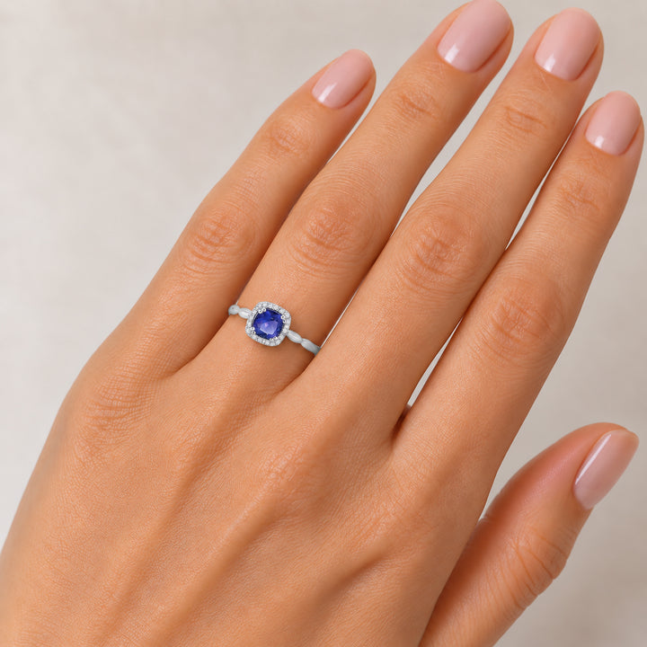 R1030 - 14K Gold Cushion Ring