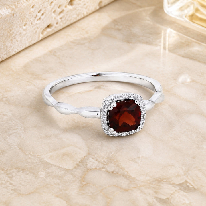 R1030 - 14K Gold Cushion Ring