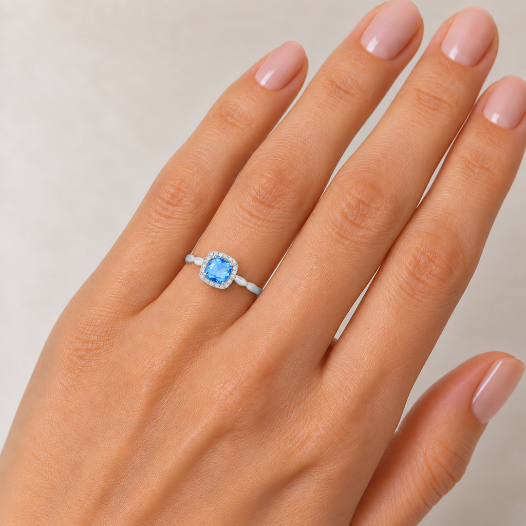R1030 - 14K Gold Cushion Ring