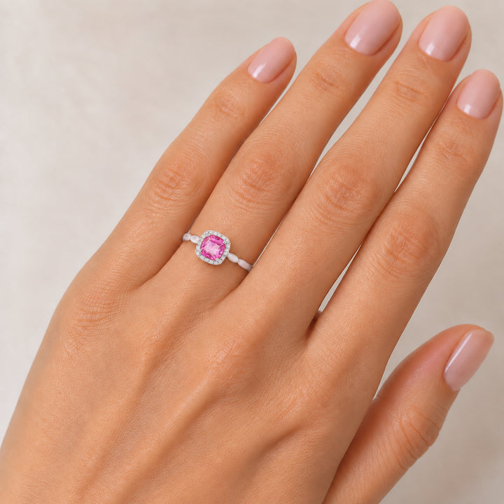 R1030 - 14K Gold Cushion Ring