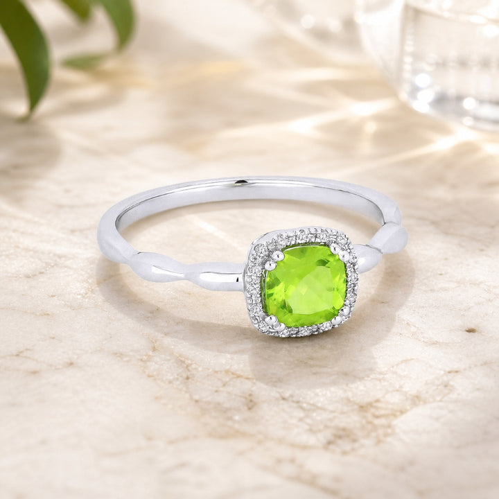 R1030 - 14K Gold Cushion Ring