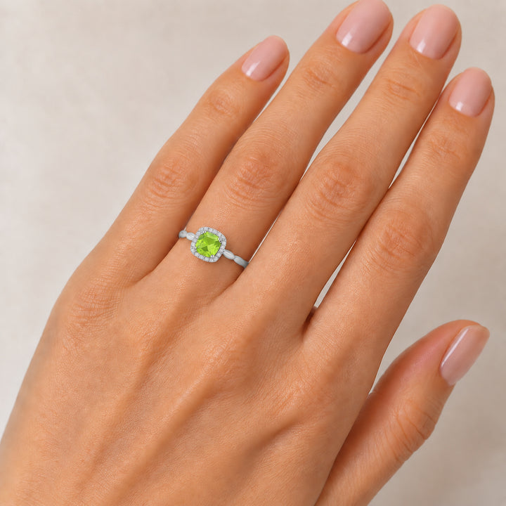 R1030 - 14K Gold Cushion Ring