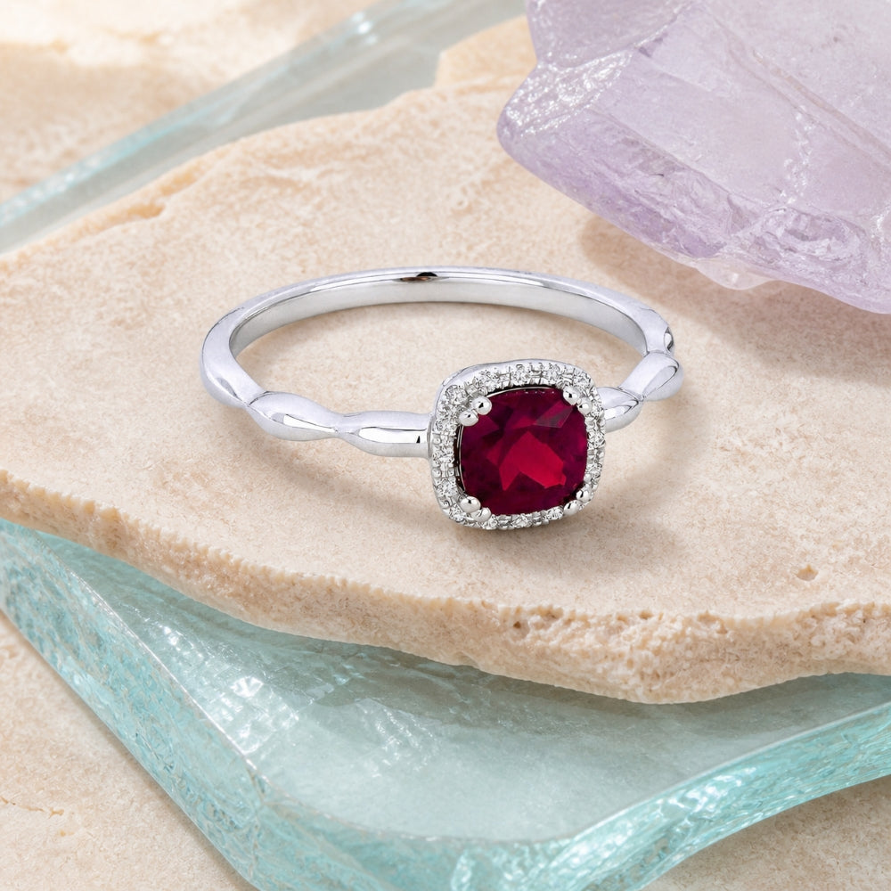 R1030 - 14K Gold Cushion Ring