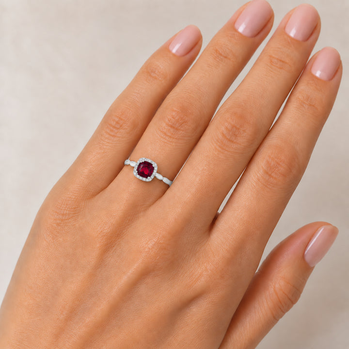 R1030 - 14K Gold Cushion Ring
