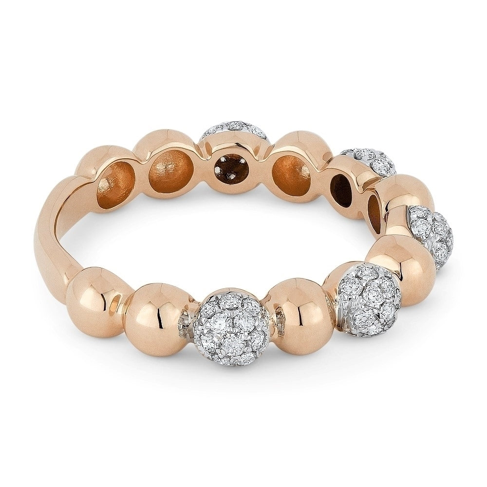 R1031 - 14K Gold Diamond Stackable Ring