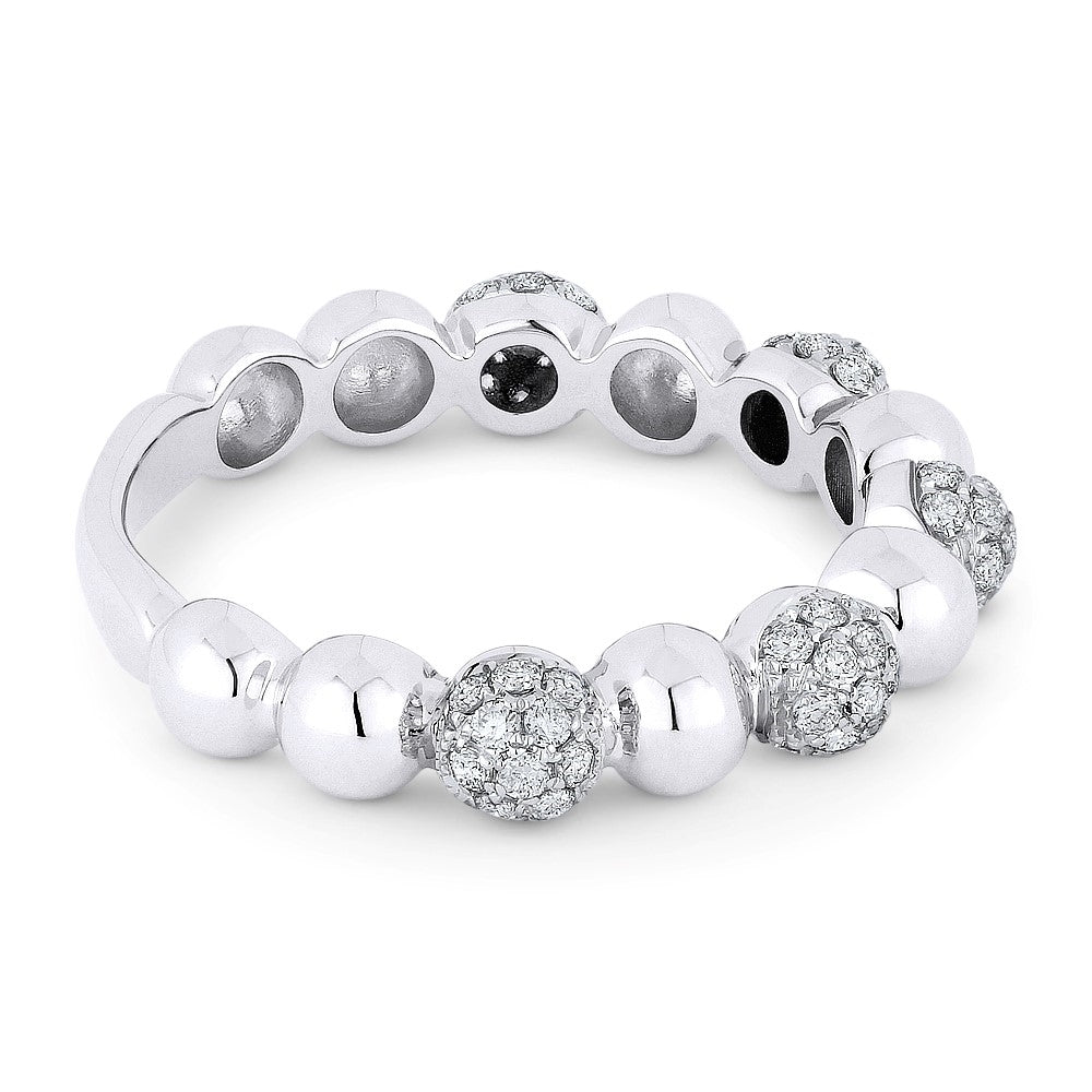 R1031 - 14K Gold Diamond Stackable Ring