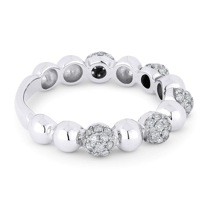 R1031 - 14K Gold Diamond Stackable Ring