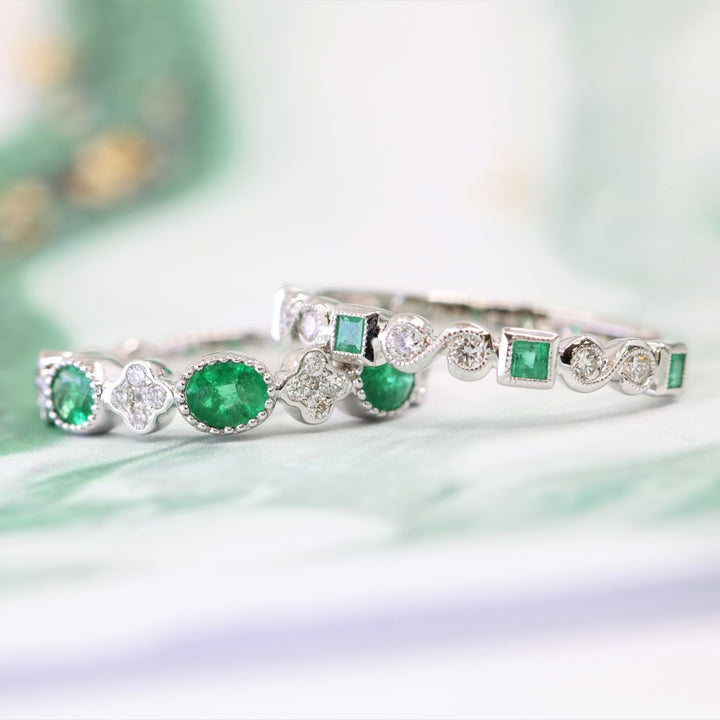 White Gold / Emerald