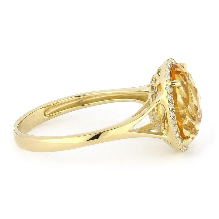 Madison L 14K Yellow Gold Citrine Oval Ring - style R1059CTY - view 2