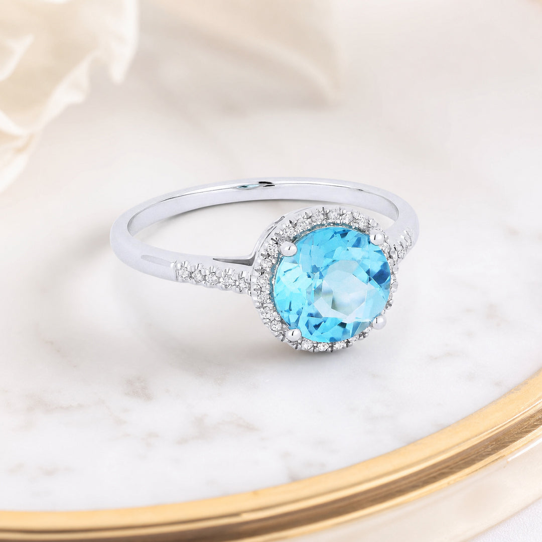 R1065 - 14K Gold Round Ring