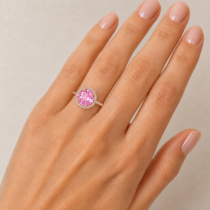 R1065 - 14K Gold Round Ring