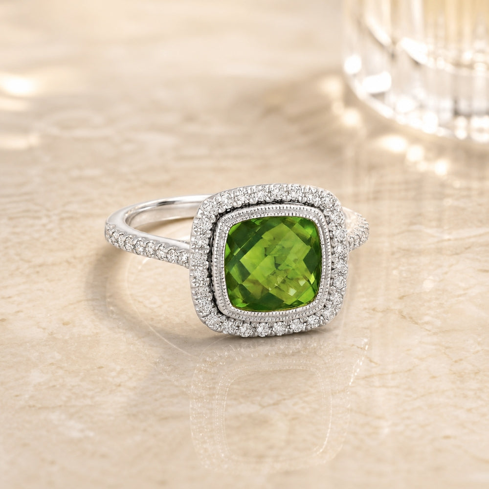 R1066 - 14K Gold Cushion Ring