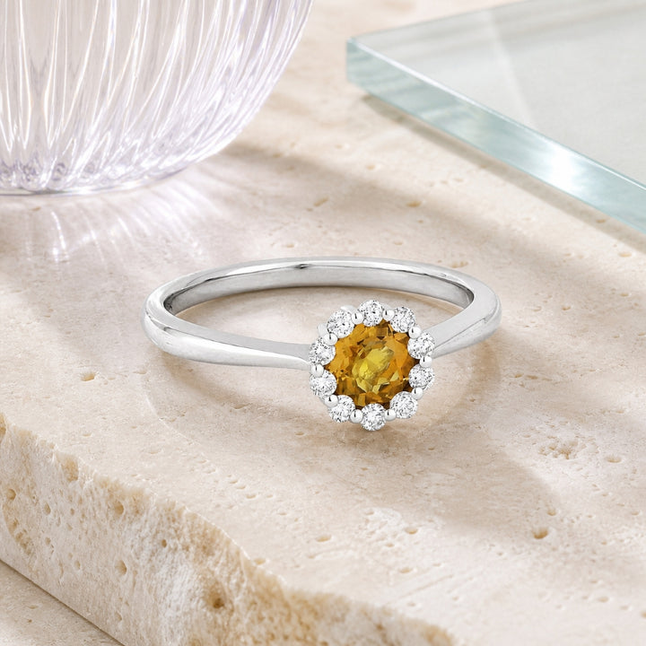 R1073 - 14K Gold Round Ring