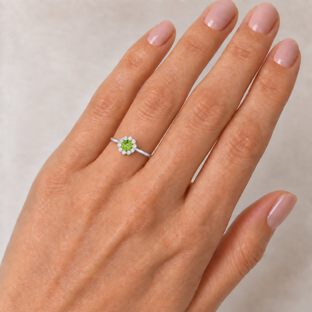 R1073 - 14K Gold Round Ring
