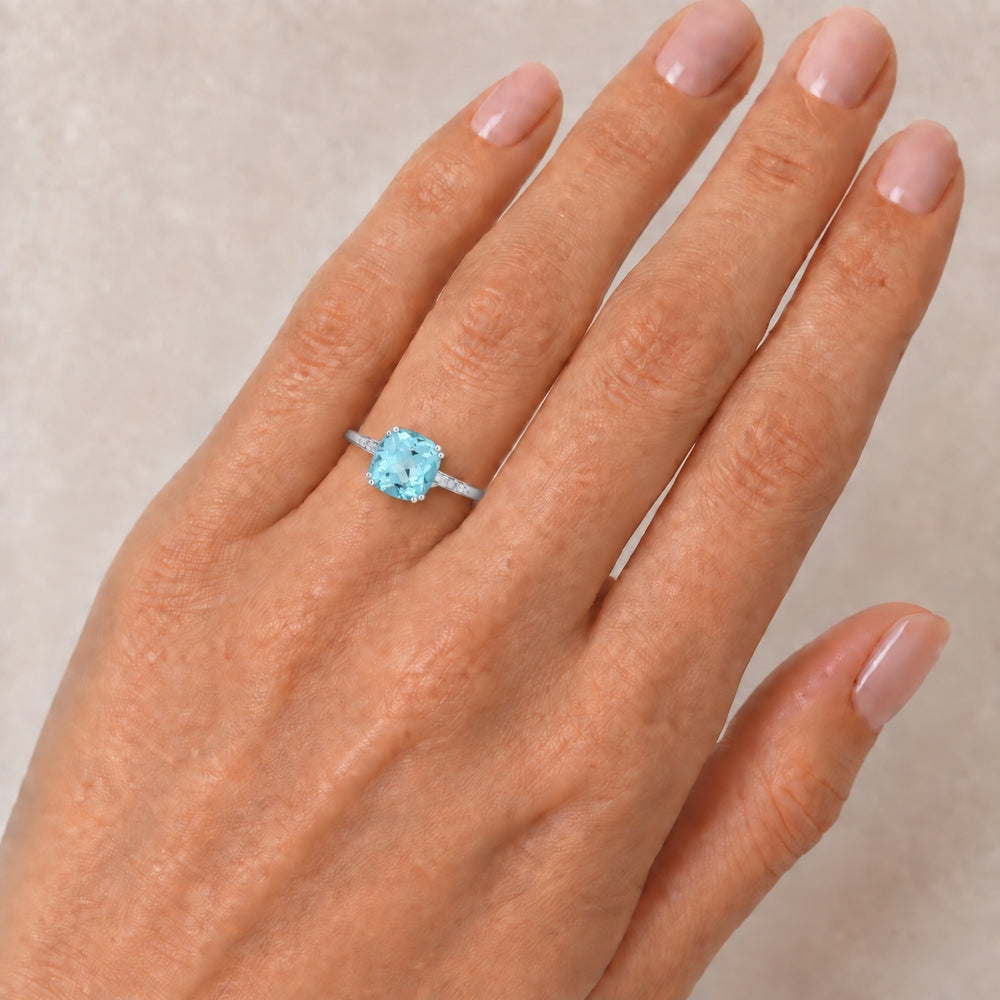 R1108 - 14K Gold Cushion Ring