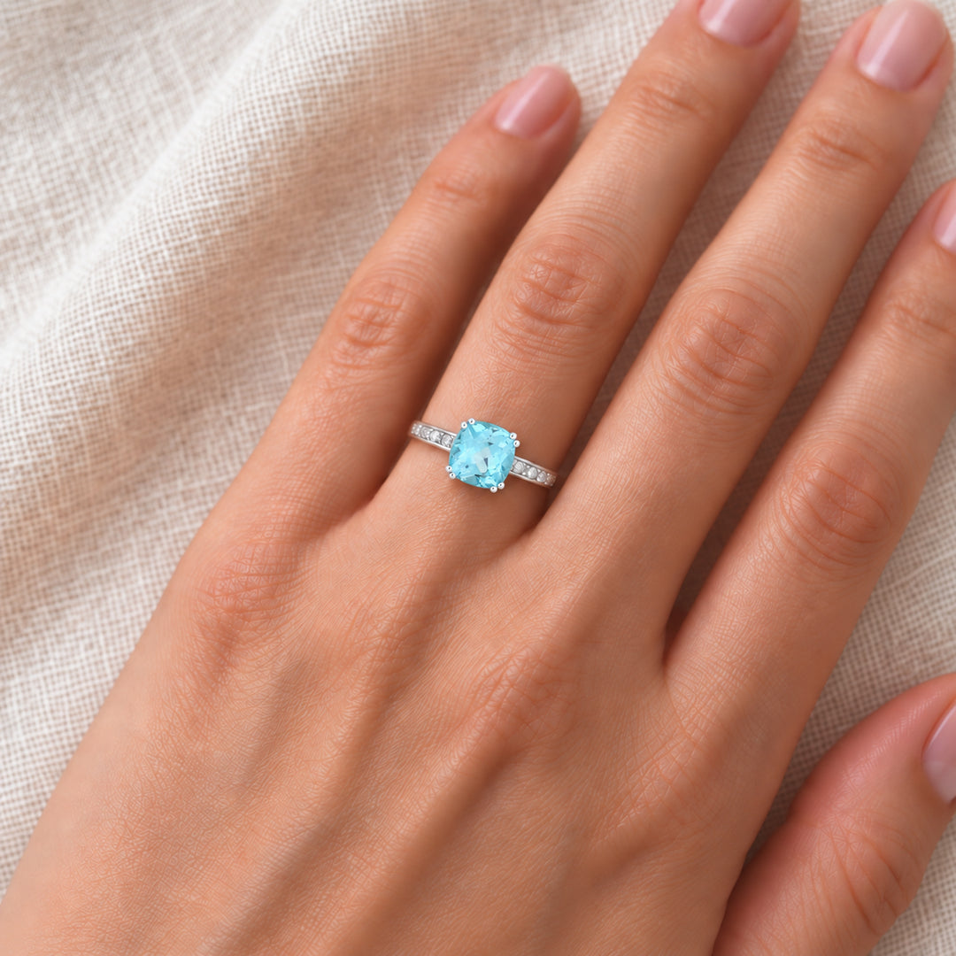 R1108 - 14K Gold Cushion Ring