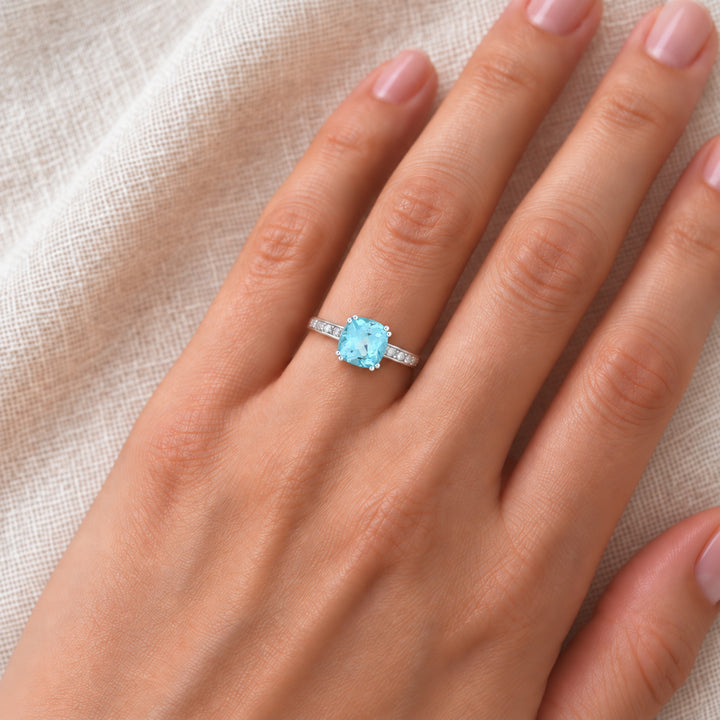 R1108 - 14K Gold Cushion Ring