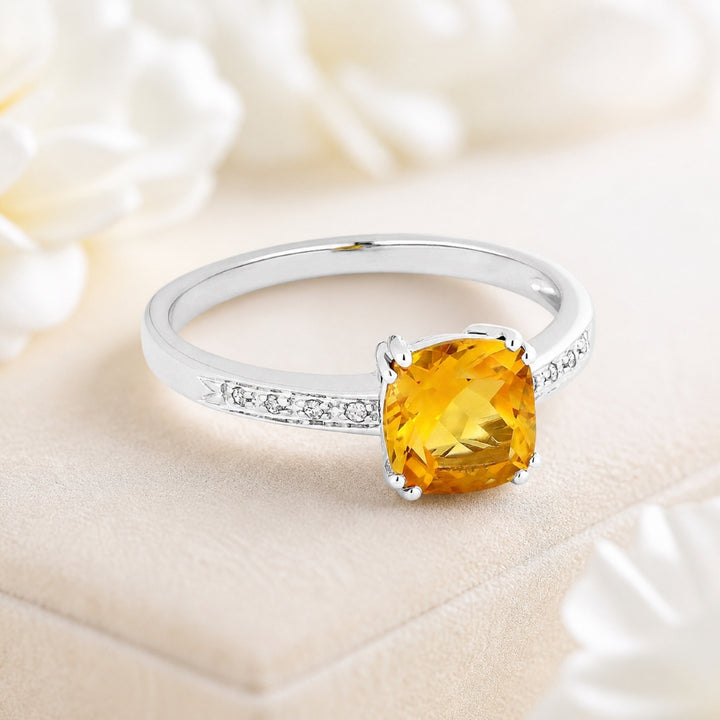 R1108 - 14K Gold Cushion Ring