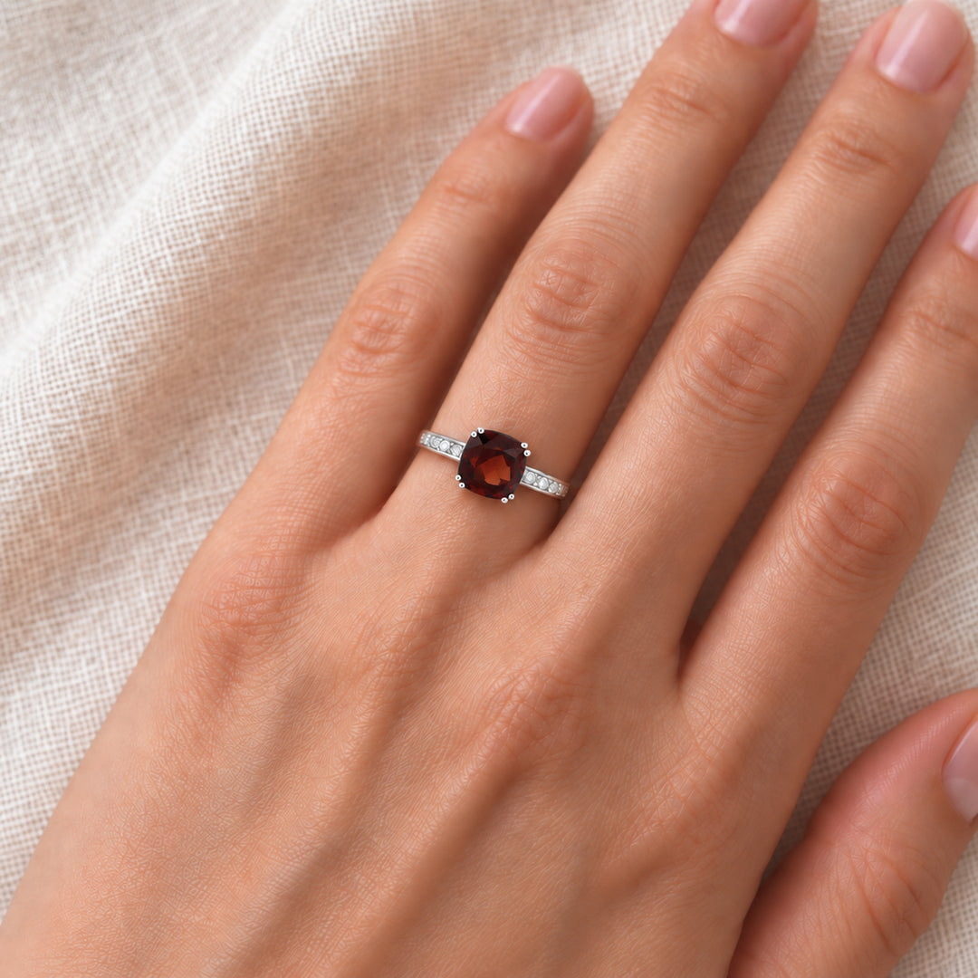 R1108 - 14K Gold Cushion Ring