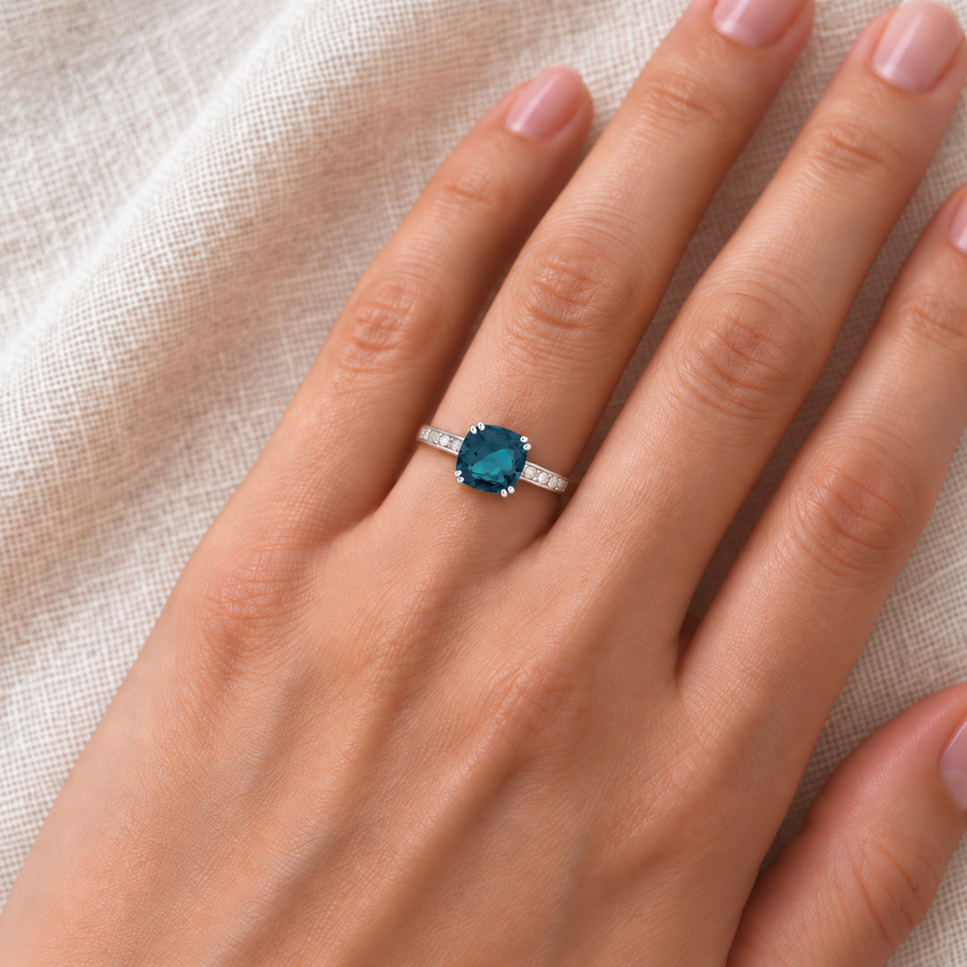 R1108 - 14K Gold Cushion Ring