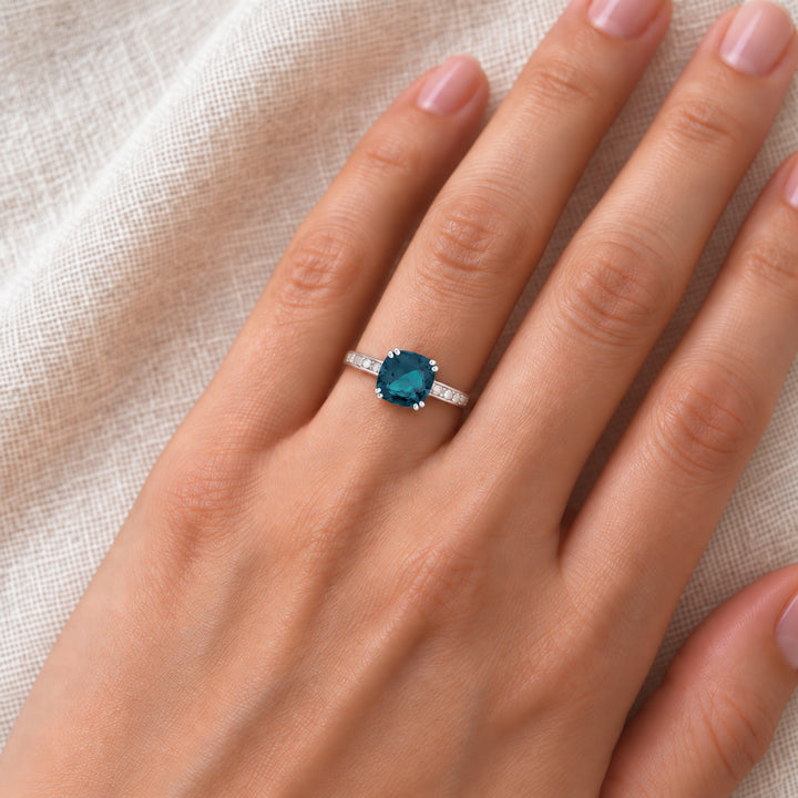 R1108 - 14K Gold Cushion Ring