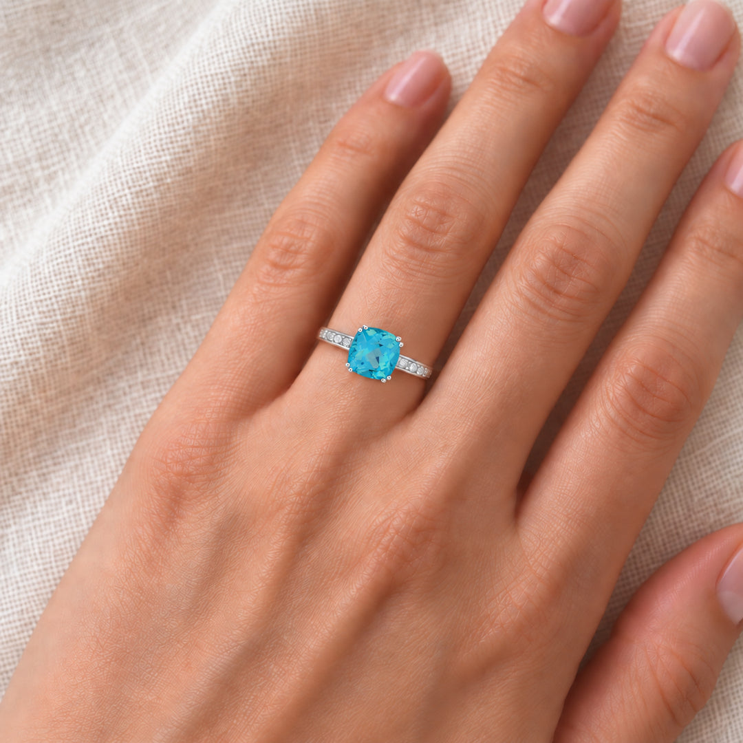 R1108 - 14K Gold Cushion Ring