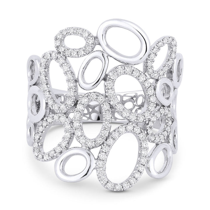 Madison L 14K White Gold Diamond Cocktail Ring - style R1117W