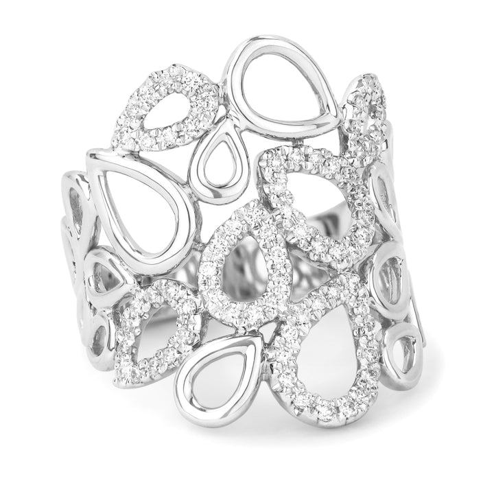 Madison L 14K White Gold Diamond Cocktail Ring - style R1119W