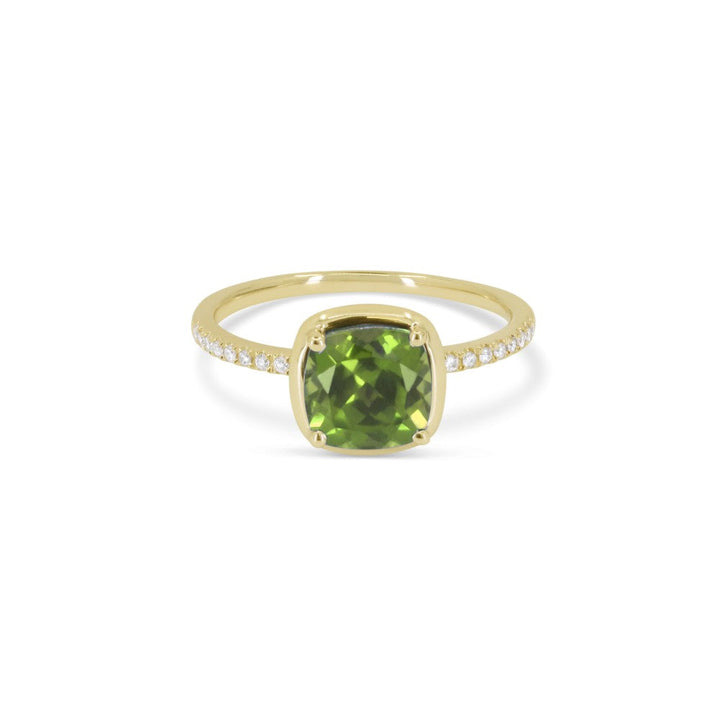 Beautiful Hand Crafted 14K Yellow Gold  Peridot And Diamond Essentials Collection Ring