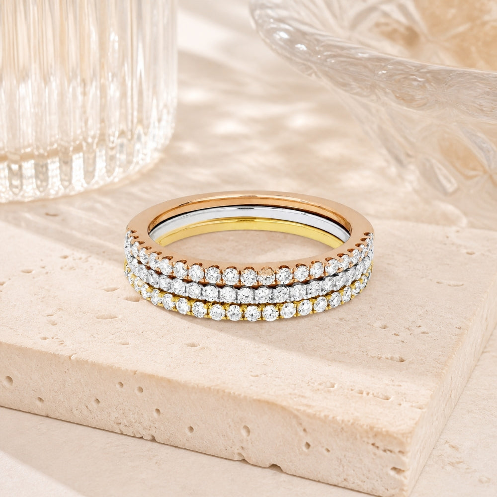 R1156 - 14K Gold Diamond Stackable Ring