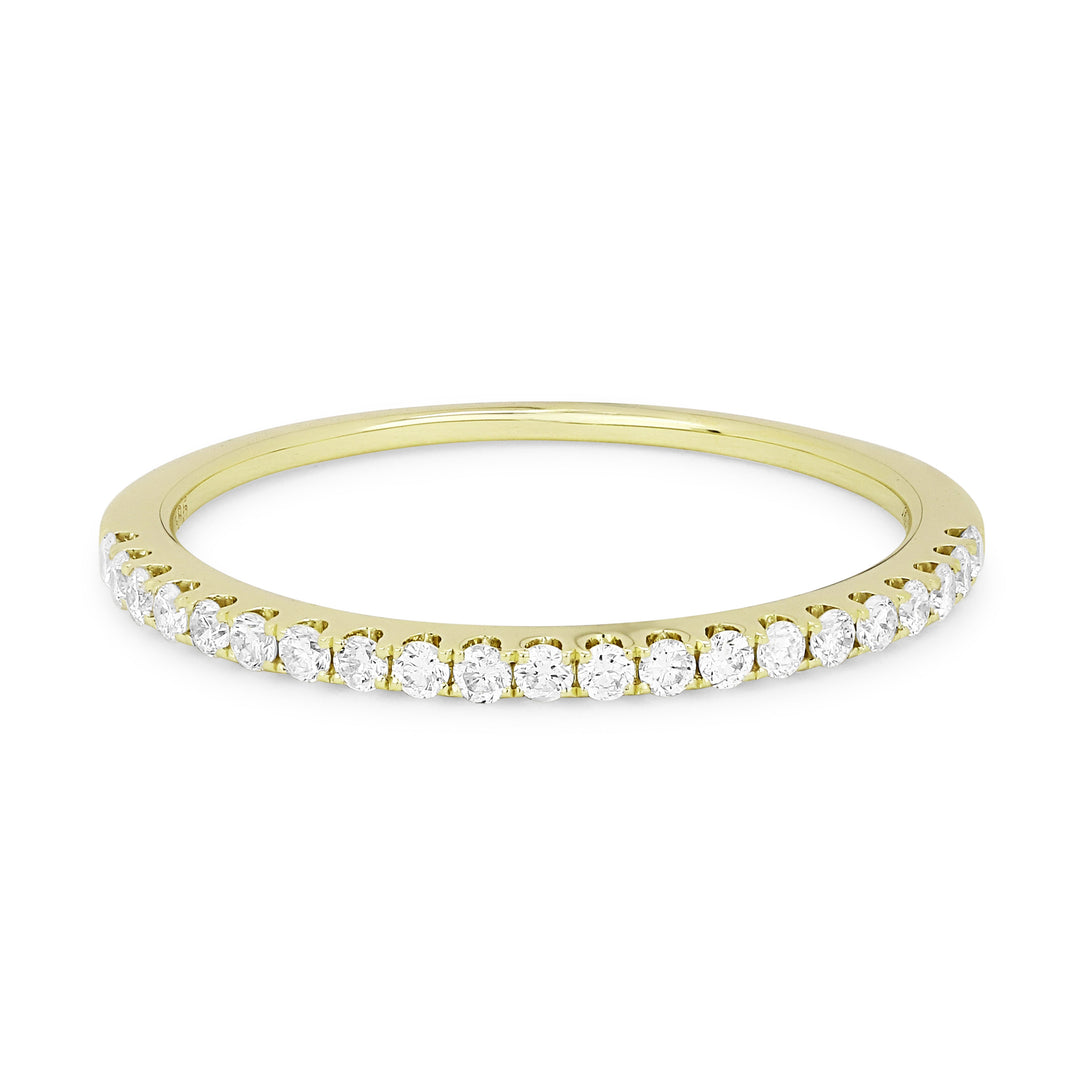 Beautiful Hand Crafted 14K Yellow Gold White Diamond Milano Collection Ring