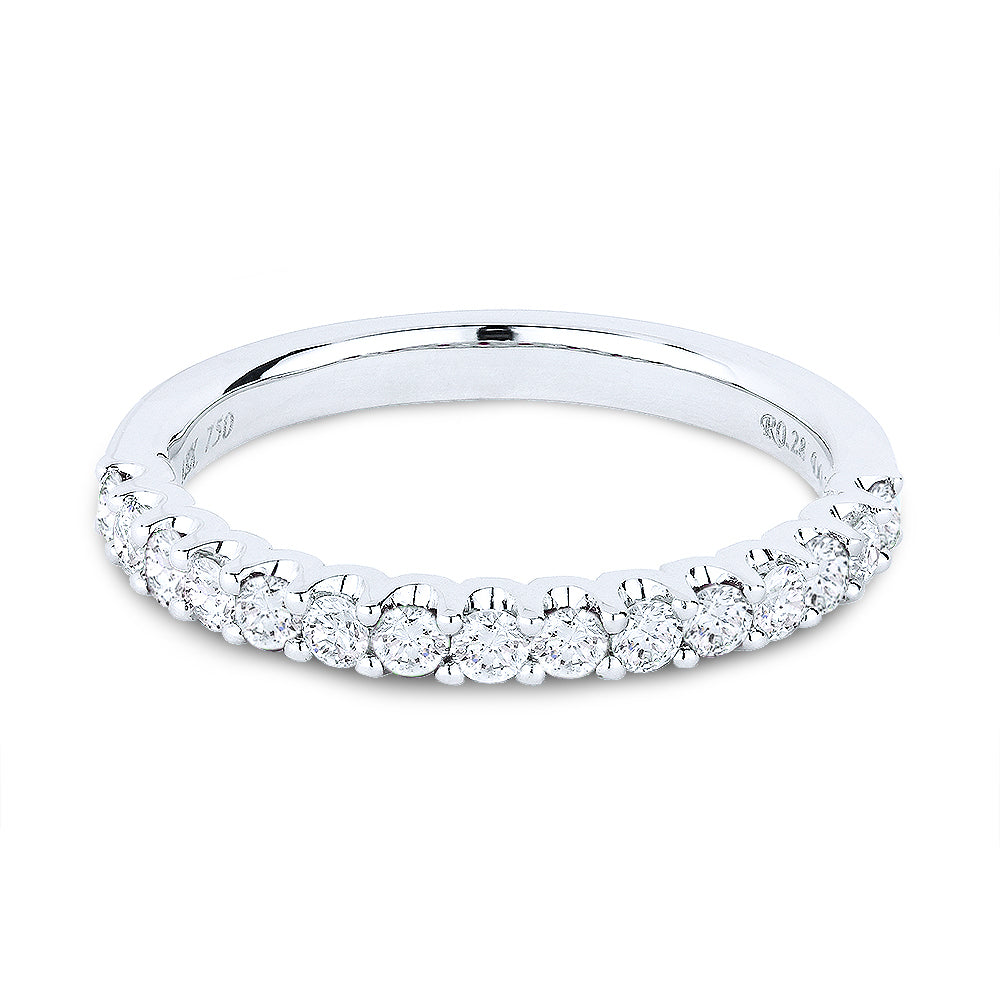 Beautiful Hand Crafted 14K White Gold White Diamond Arianna Collection Ring
