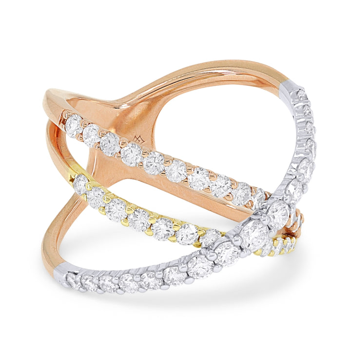 Tri Color Gold / White Diamond