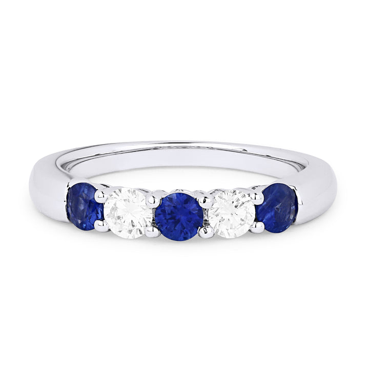 Beautiful Hand Crafted 14K White Gold  Sapphire And Diamond Arianna Collection Ring