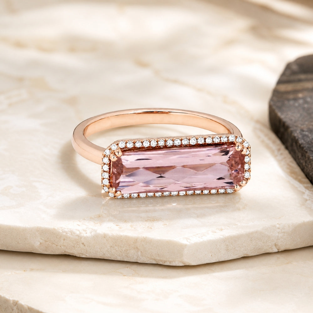 R1336 - 14K Gold Rectangle Ring