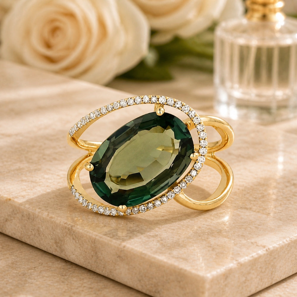 R1339 - 14K Gold Oval Ring