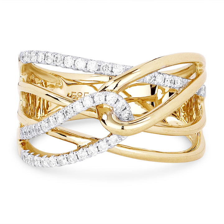 Madison L 14K Two Tone Gold Diamond Cocktail Ring - style R1371WY
