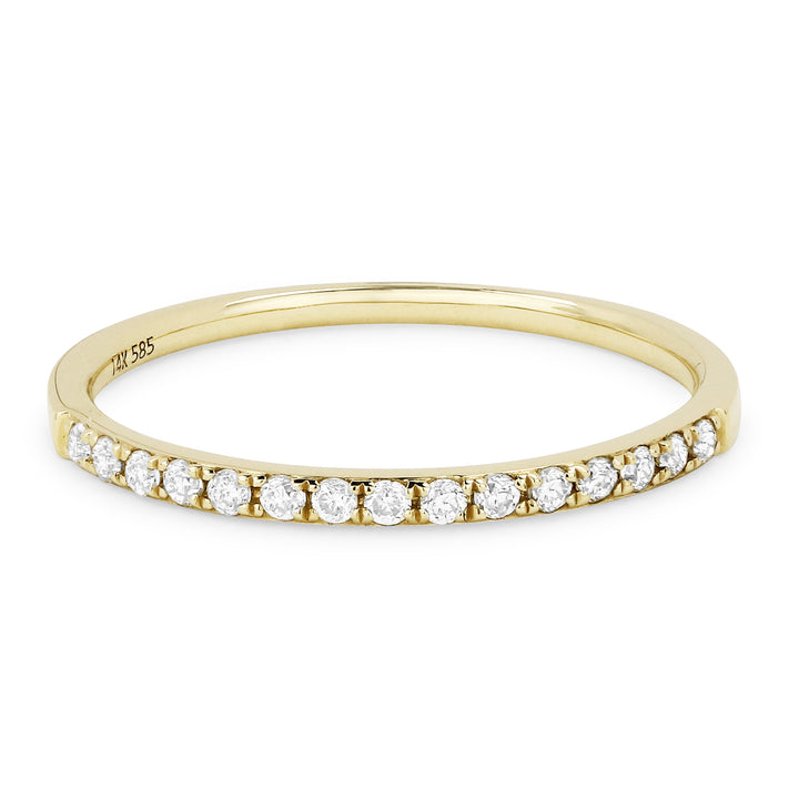 Beautiful Hand Crafted 14K Yellow Gold White Diamond Milano Collection Ring