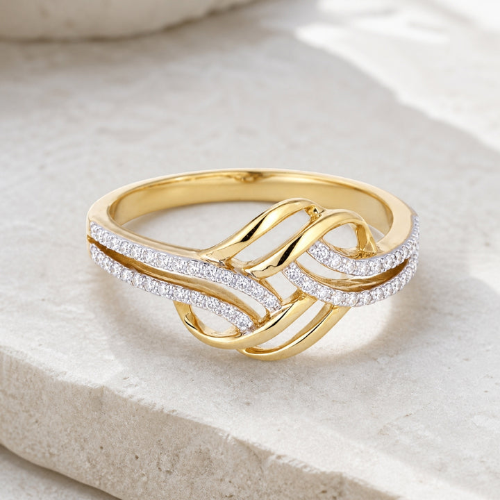R1388 - 14K Gold Diamond Cocktail Ring